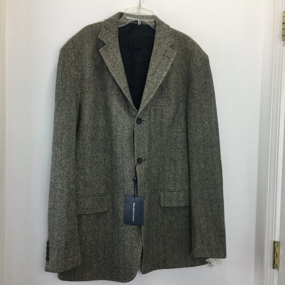 NEW Polo Ralph Lauren Mens Lambs Wool Jacket Sport Coat Blazer L XL Italy
